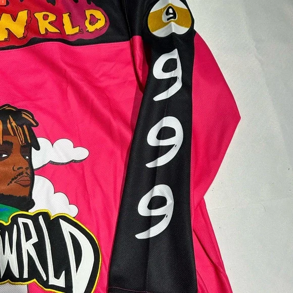 Nostalgia Pink and Black Juice WRLD Long Sleeve Tee - Picture 4 of 10